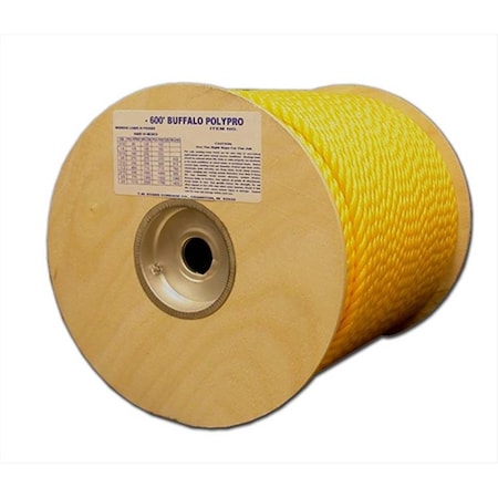 .3125 In. X 600 Ft. Buffalo Twisted Polypro Rope In Yellow